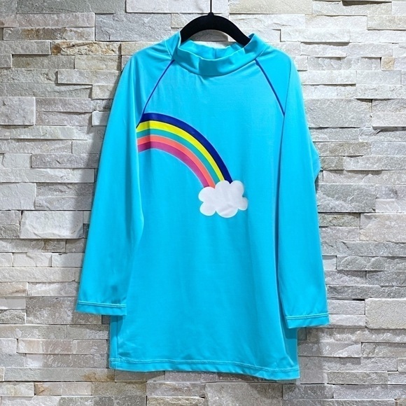 MINI Boden Rainbow Rash Guard 11-12Y - Picture 1 of 7